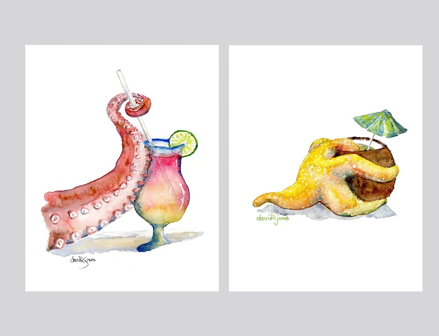 Starfish Drink & Octopus Drink (combo)
