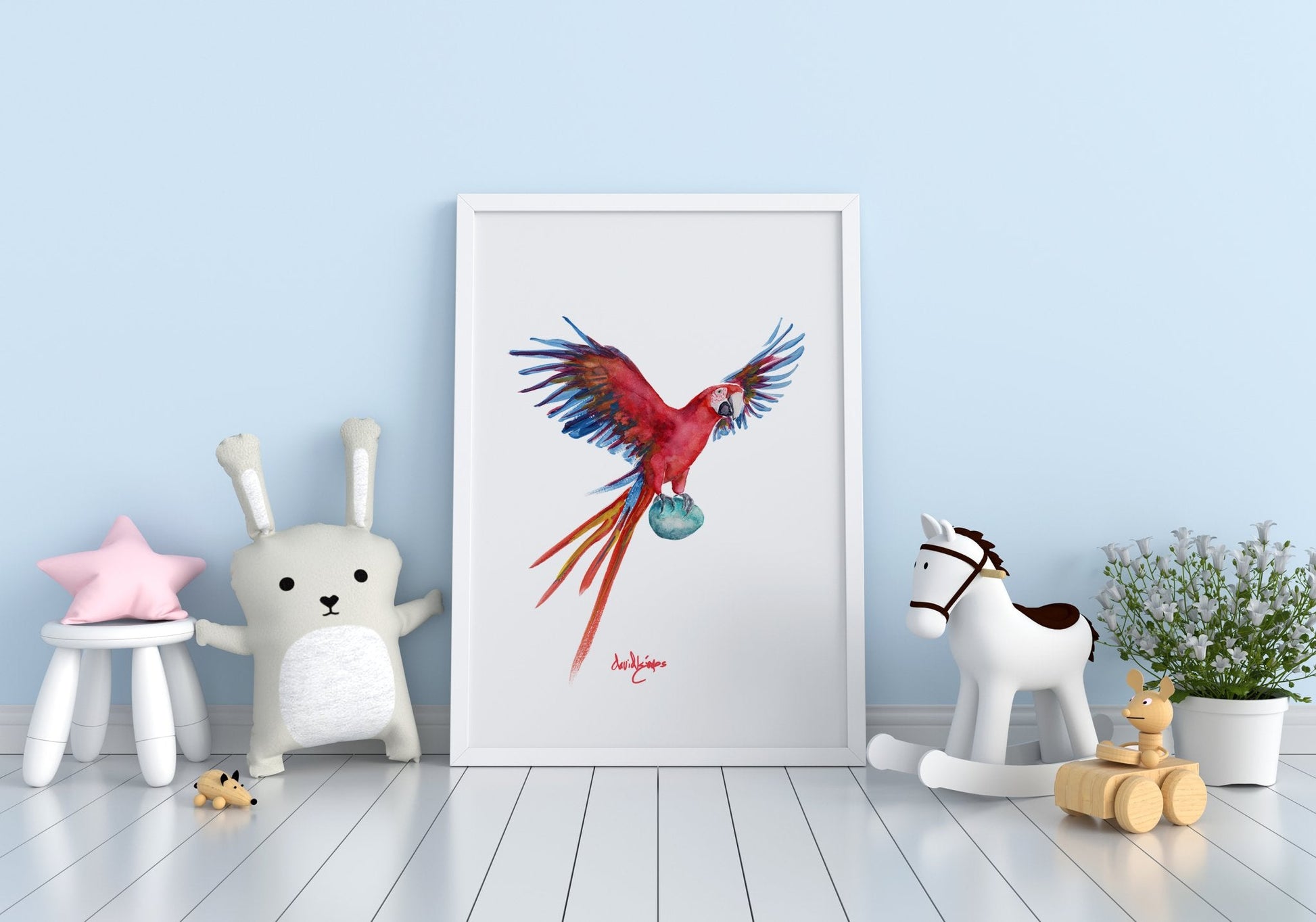 Egg - cellent Parrot (art Print) - davidkjonesart