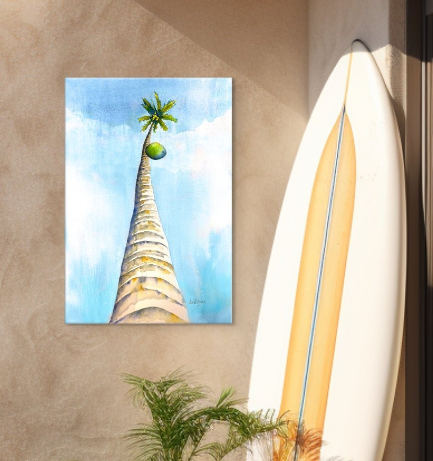 Falling Coconut (Art Print) - davidkjonesart