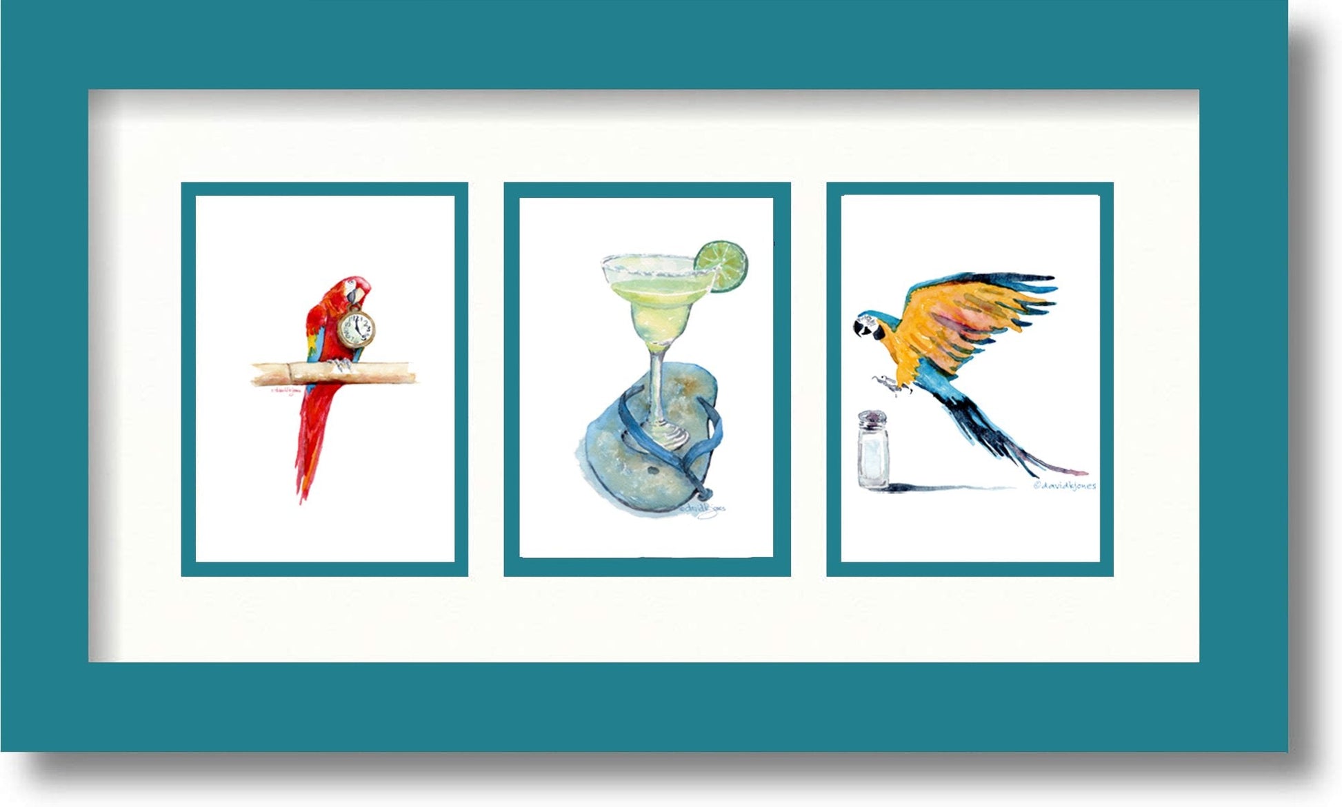 Fins to the Left, Fins to the Right (Art Print) - davidkjonesart