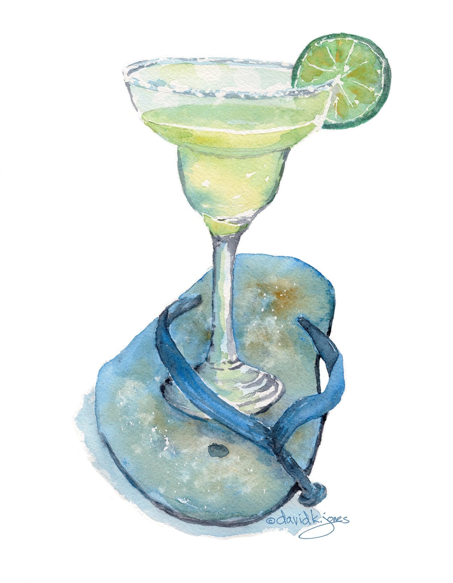 Flip Flop Margarita - davidkjonesart
