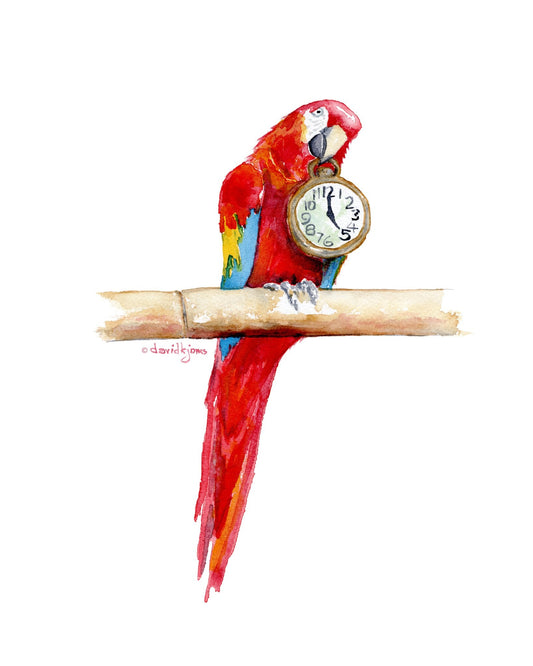 Its Five O'Clock HERE (art print) - davidkjonesart