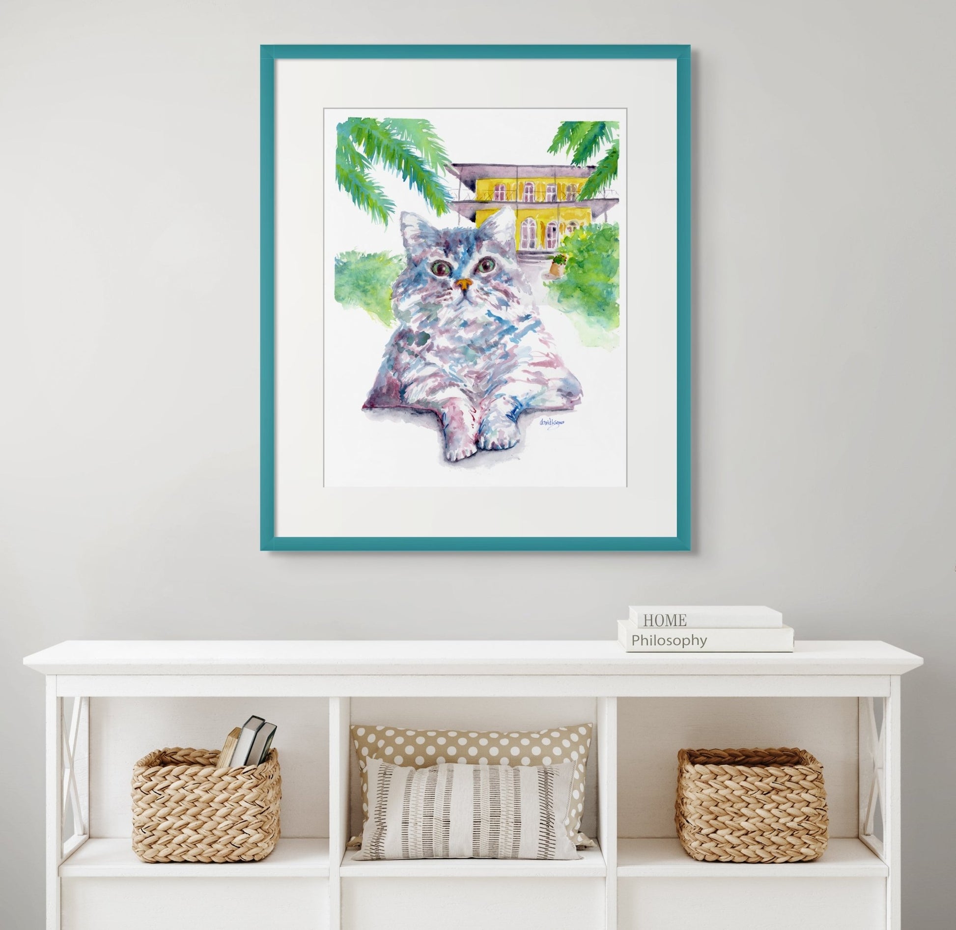 Key West Hemingway House Cat - davidkjonesart