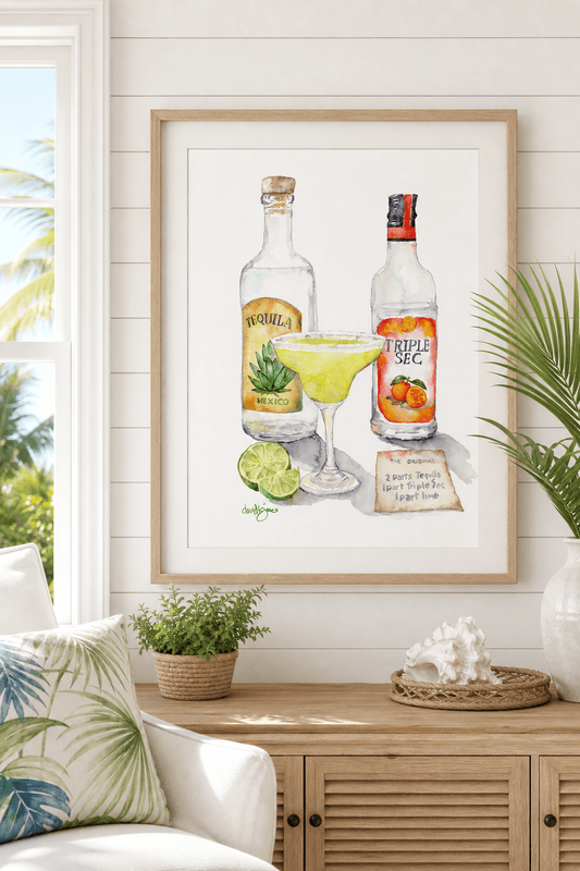 Margarita Original Recipe Art Print - davidkjonesart