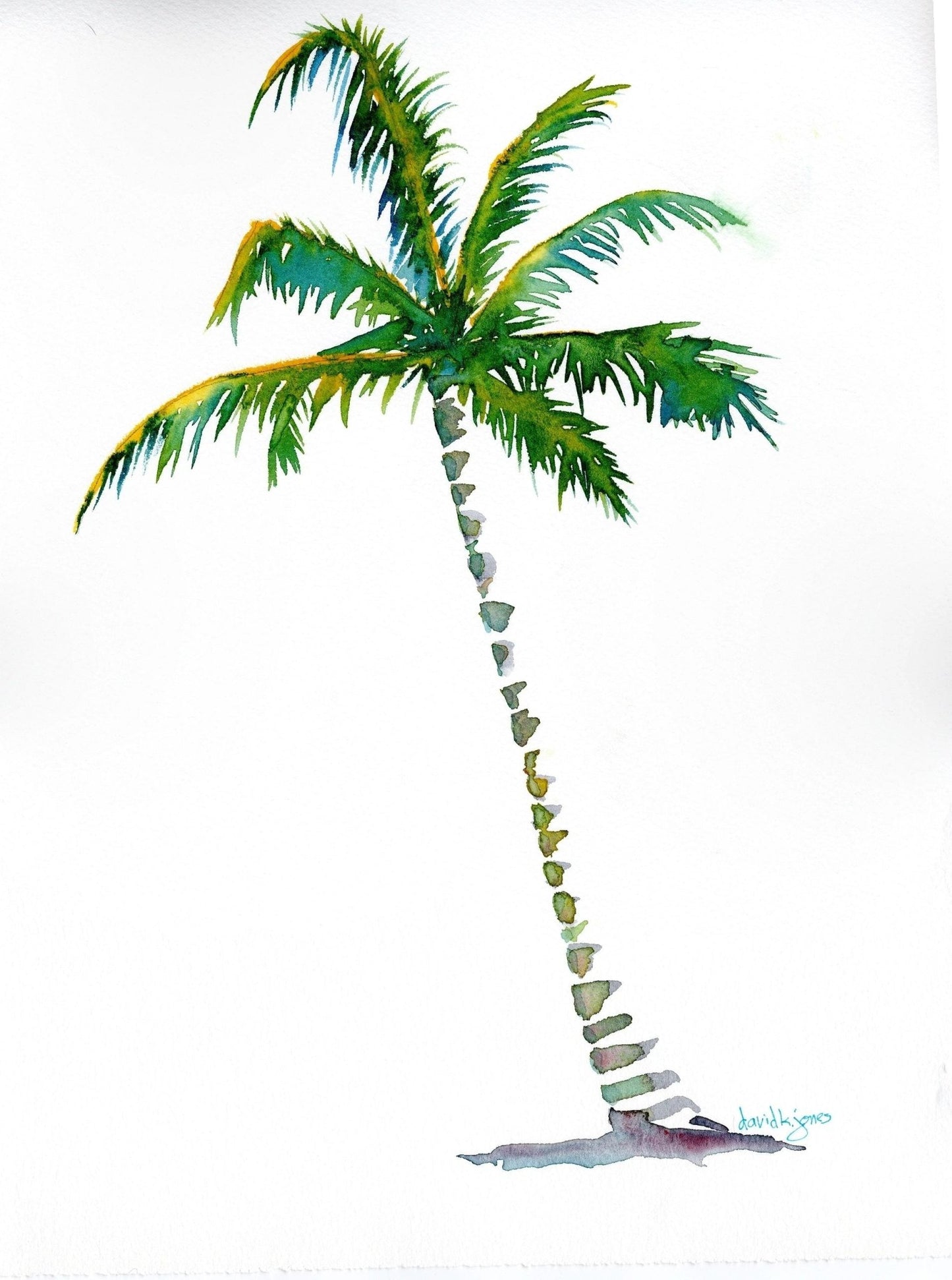 Palm Tree 3 Beach Art Print - davidkjonesart