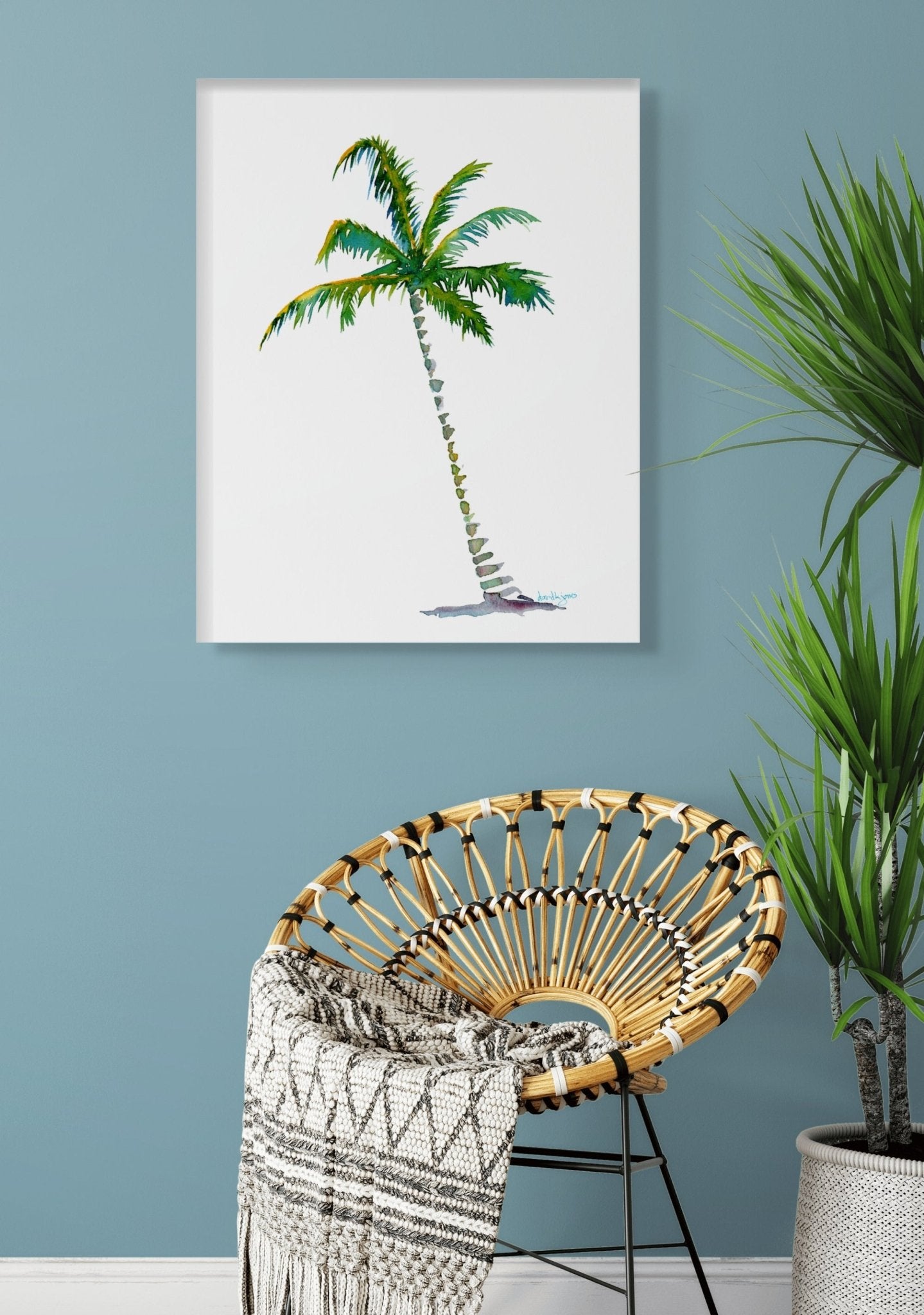 Palm Tree 3 Beach Art Print - davidkjonesart