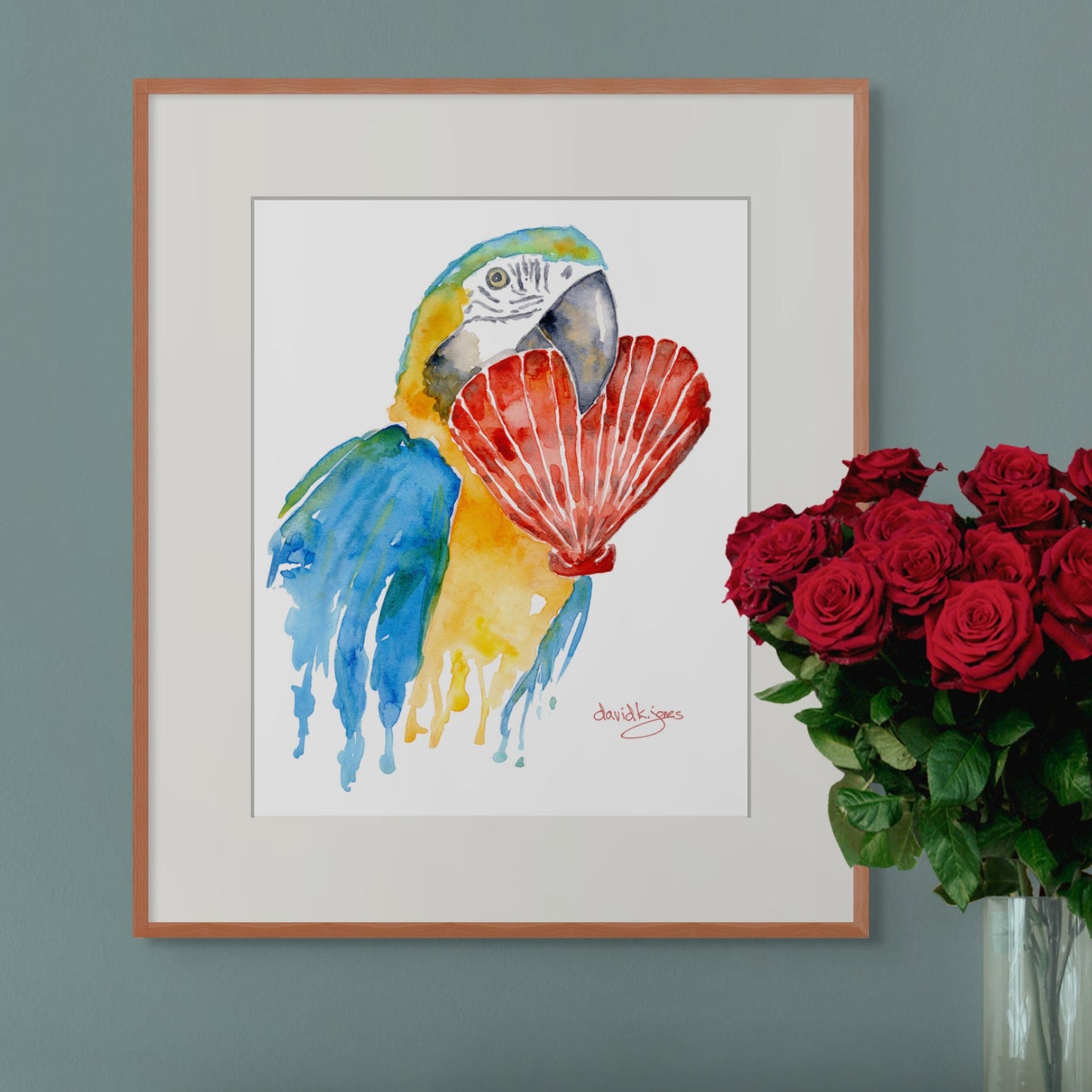 Parrot Heart (art print) - davidkjonesart