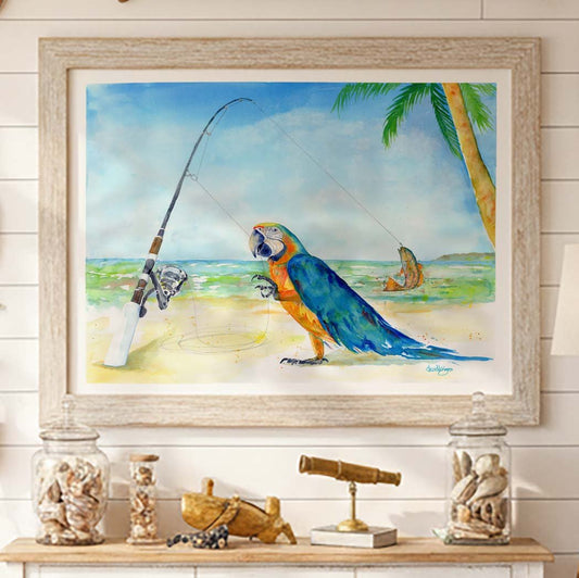 Parrothead Fish Tale - davidkjonesart