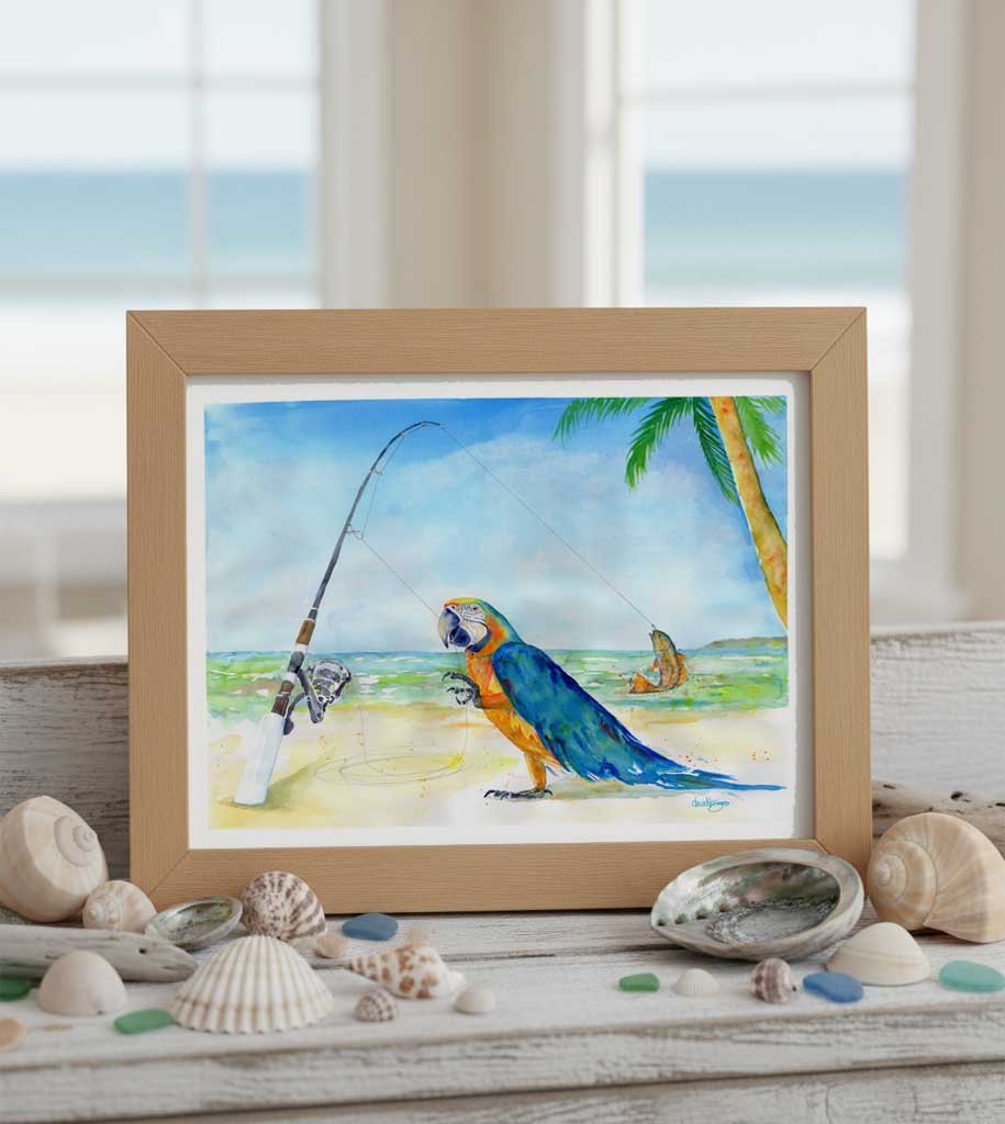 Parrothead Fish Tale - davidkjonesart