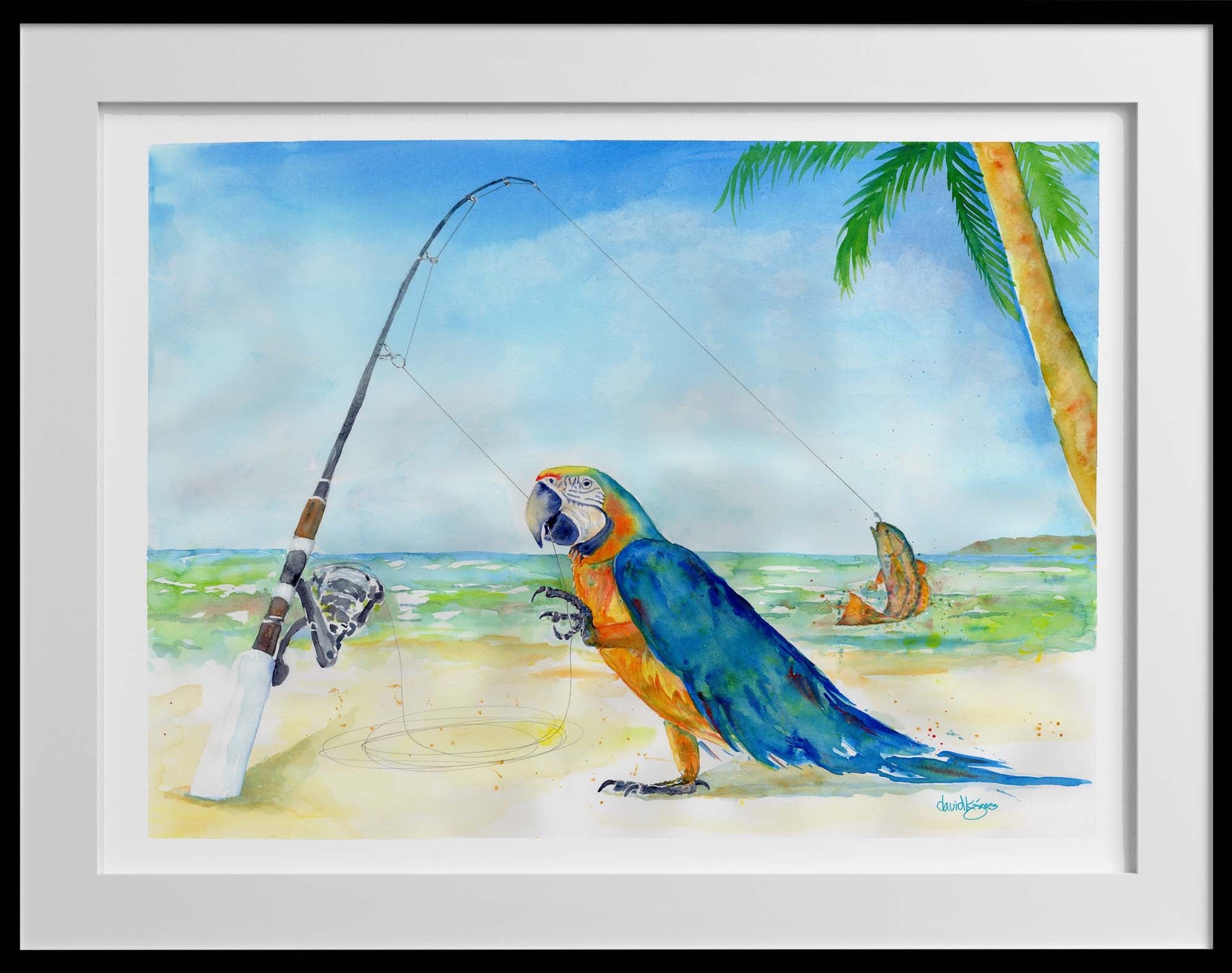 Parrothead Fish Tale - davidkjonesart