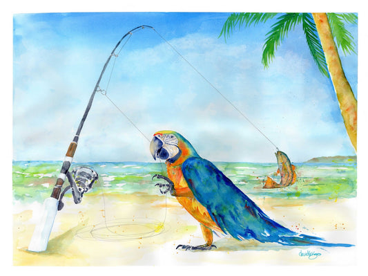 Parrothead Fish Tale - davidkjonesart