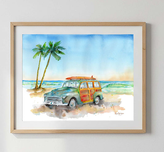 Surfer Woody (art print) - davidkjonesart