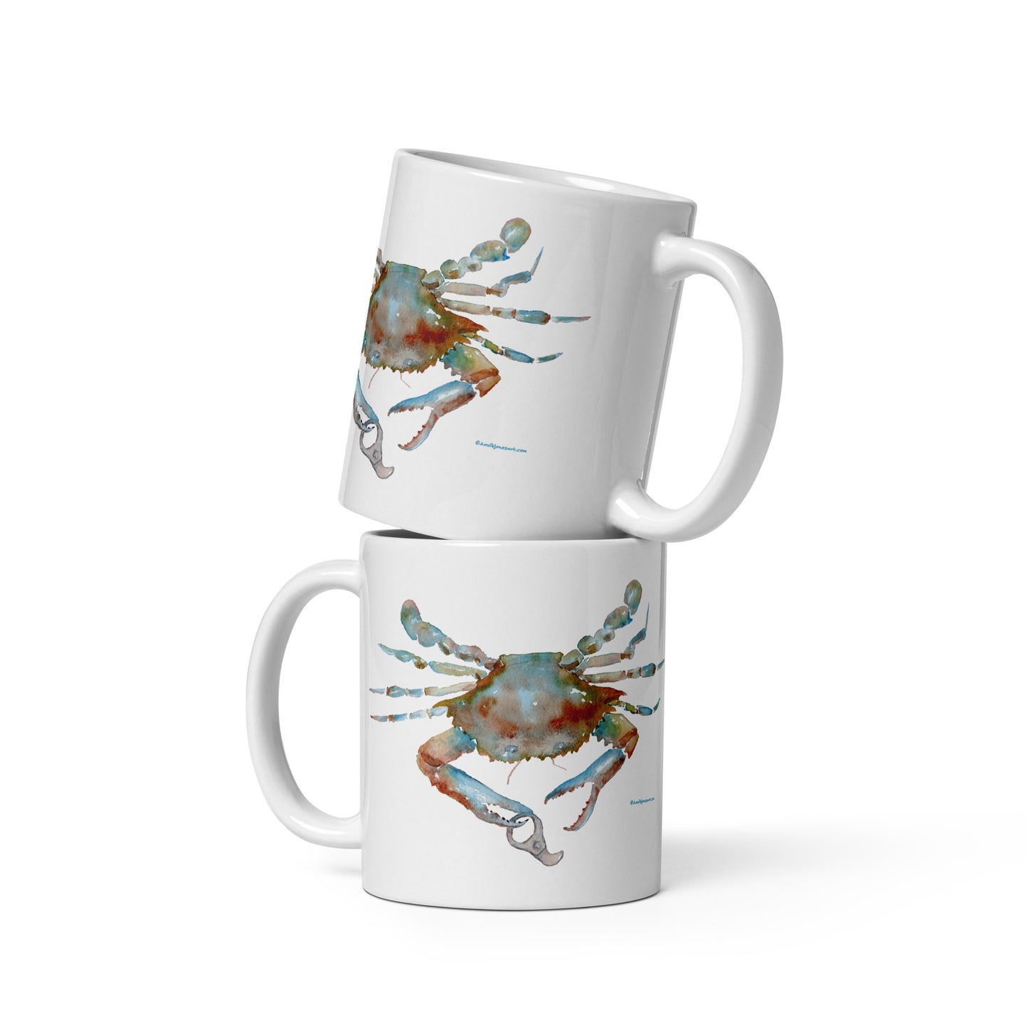 Pop-Top Crab - White glossy mug