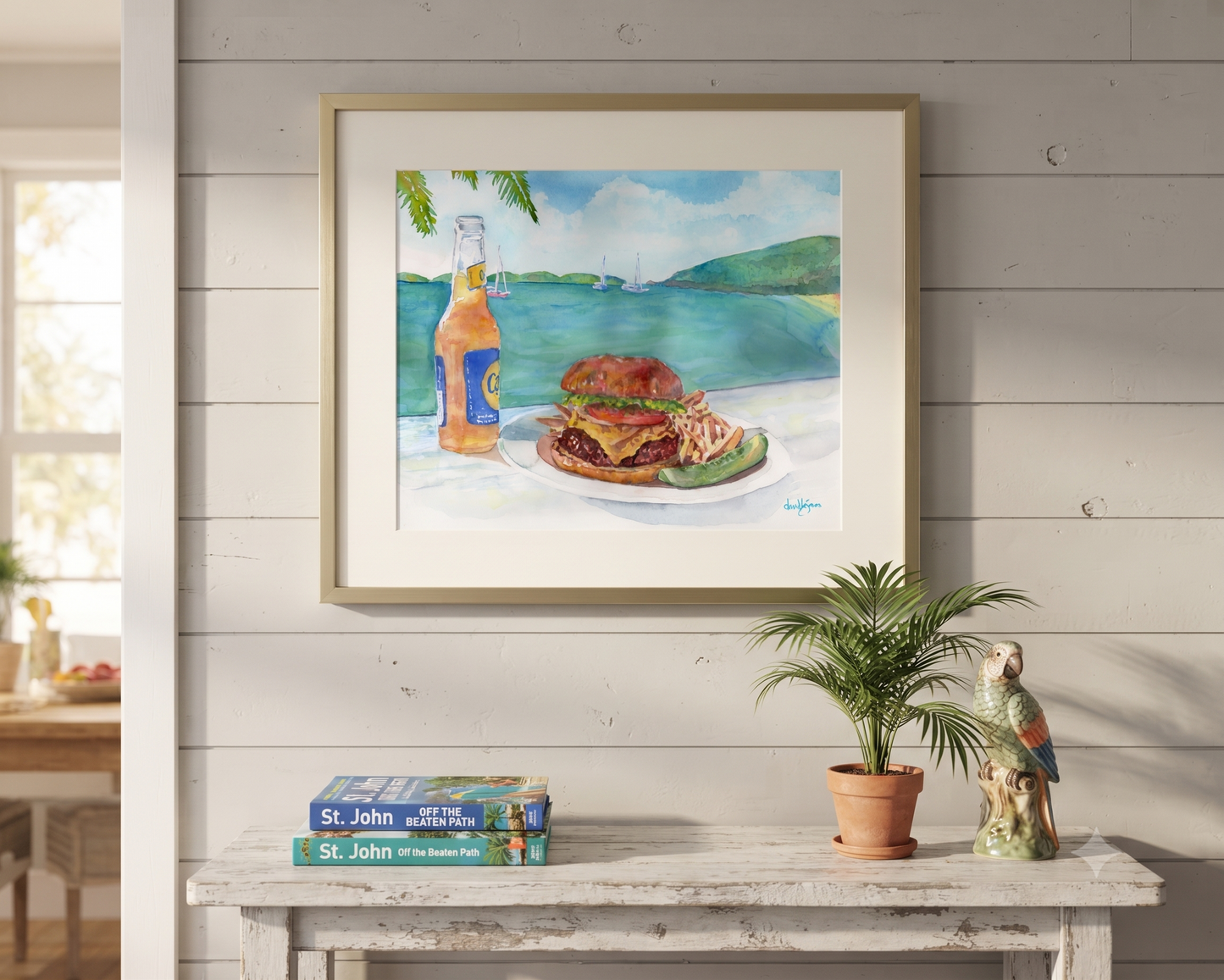 Cheeseburger in Paradise by David K Jones (ART PRINT)