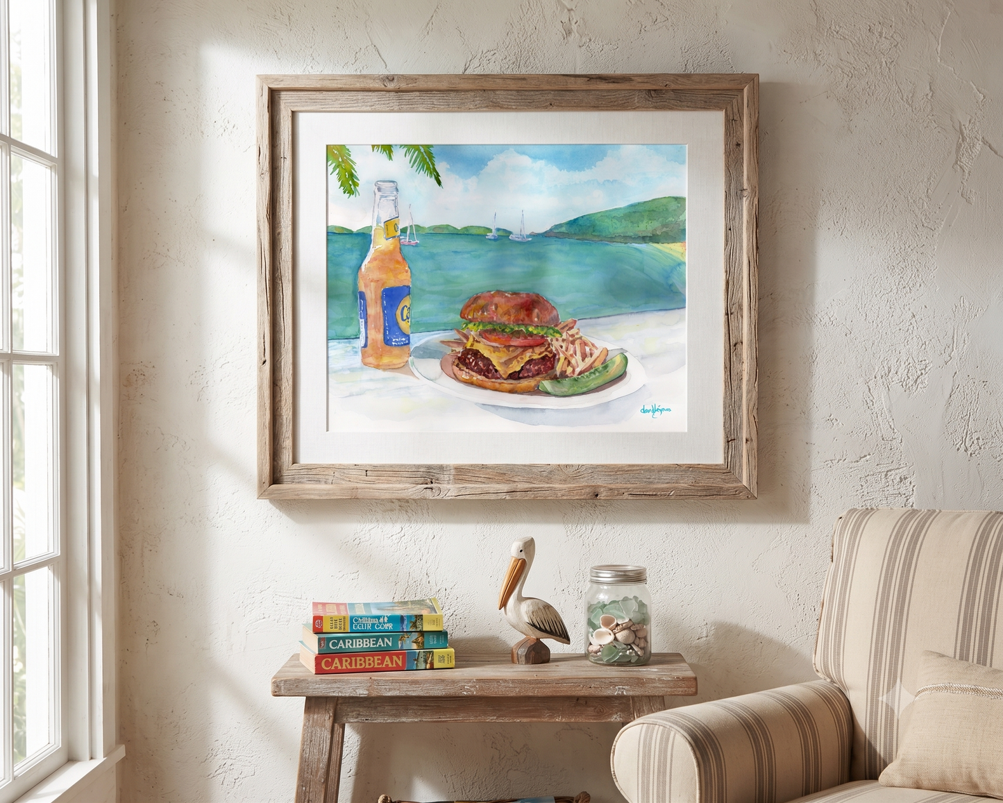 Cheeseburger in Paradise by David K Jones (ART PRINT)