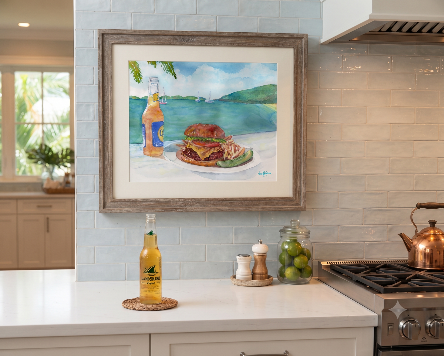 Cheeseburger in Paradise by David K Jones (ART PRINT)