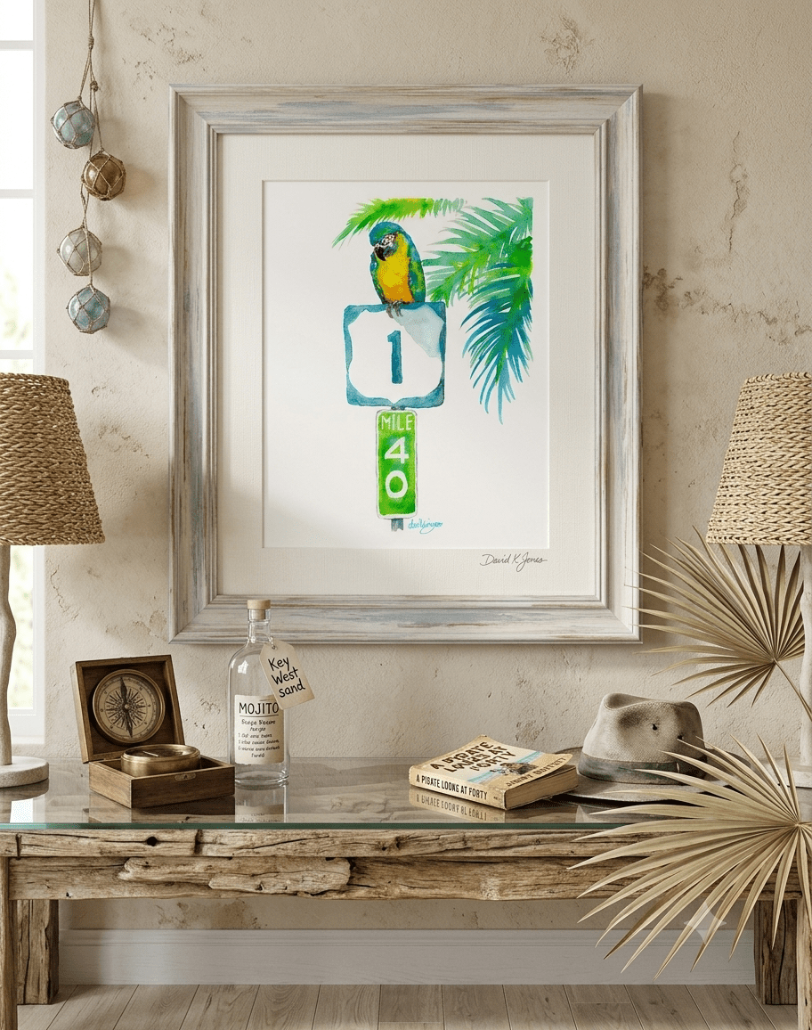 A Parrot Looks at 40 (art print) - davidkjonesart