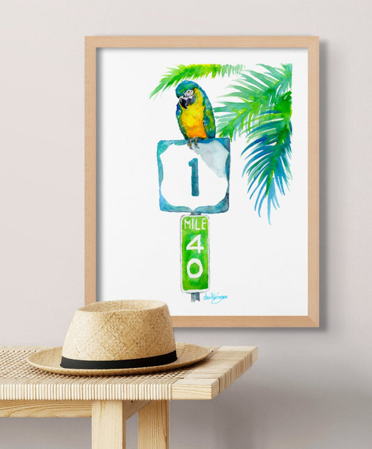A Parrot Looks at 40 (art print) - davidkjonesart
