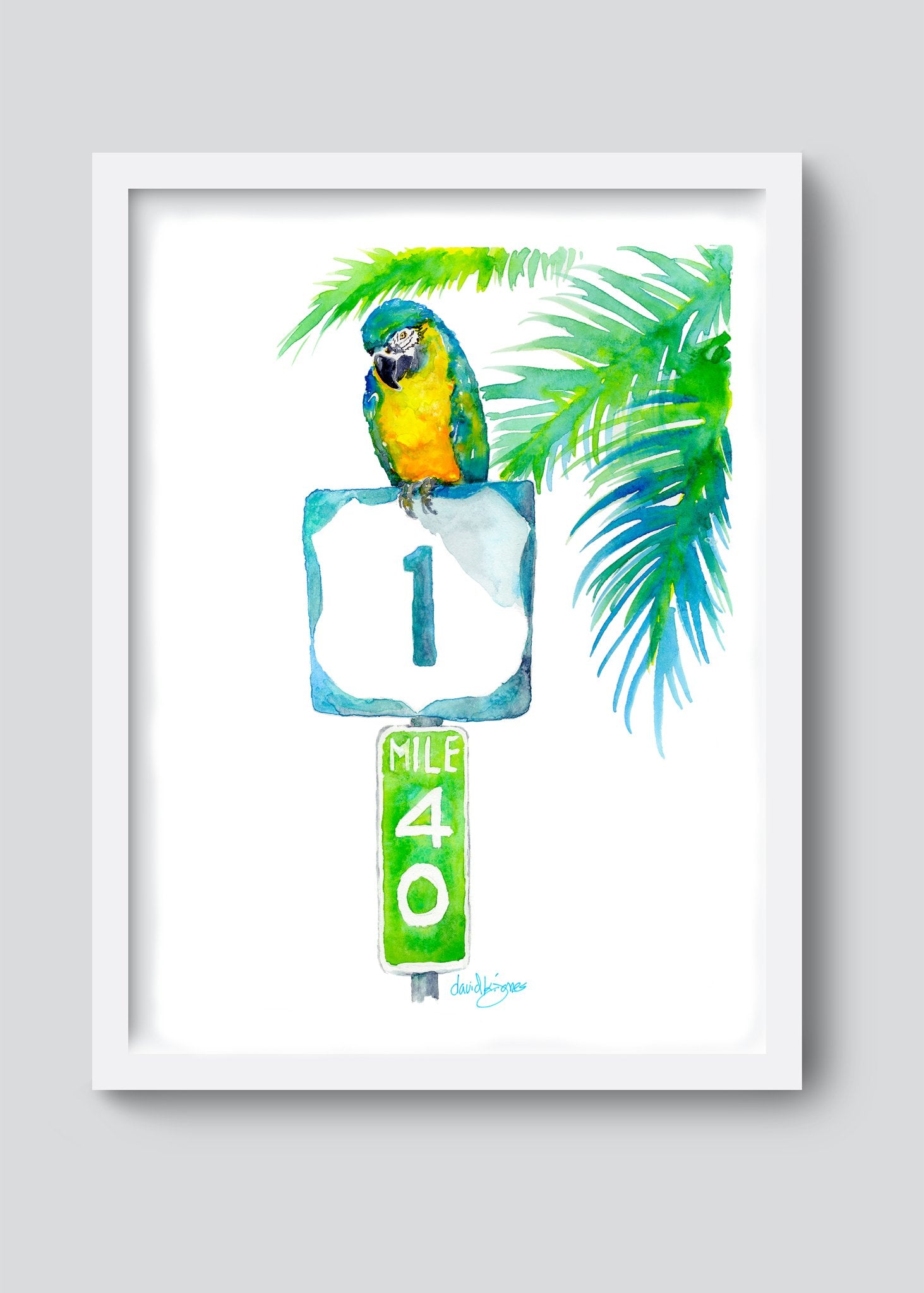 A Parrot Looks at 40 (art print) - davidkjonesart