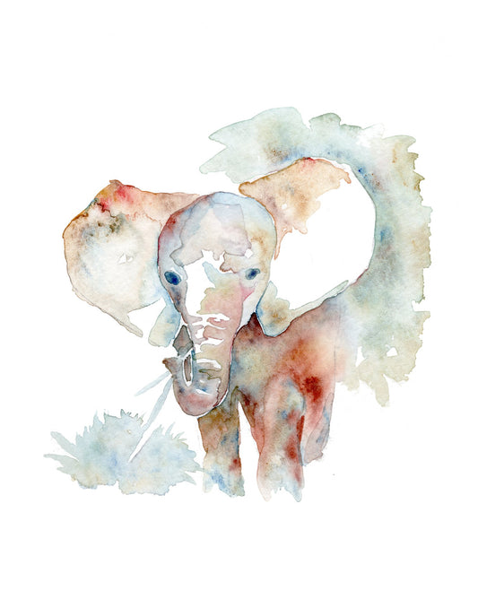 Baby Elephant Ziwa - davidkjonesart