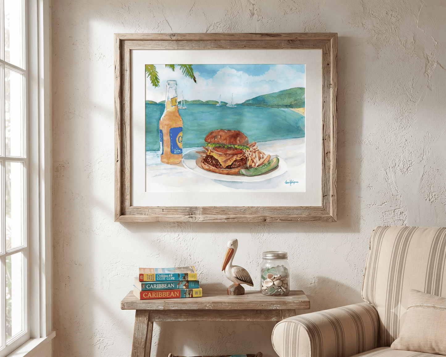 Cheeseburger in Paradise by David K Jones (ART PRINT) - davidkjonesart