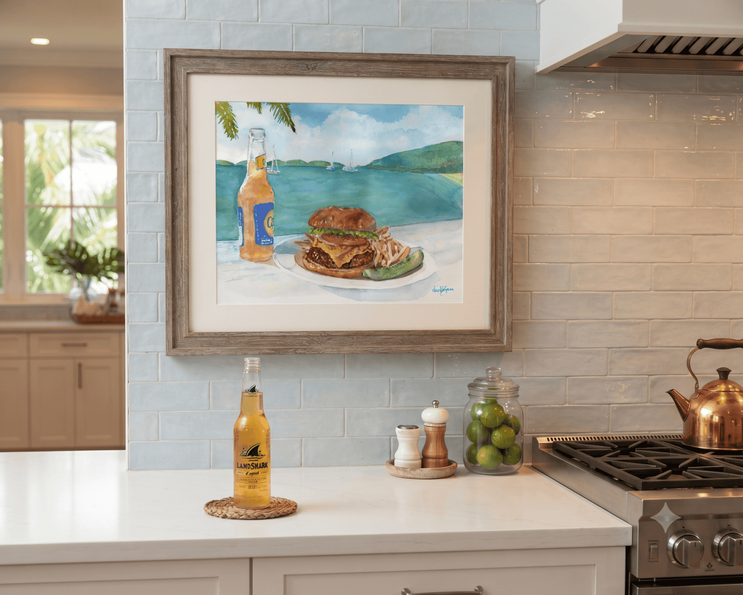 Cheeseburger in Paradise by David K Jones (ART PRINT) - davidkjonesart
