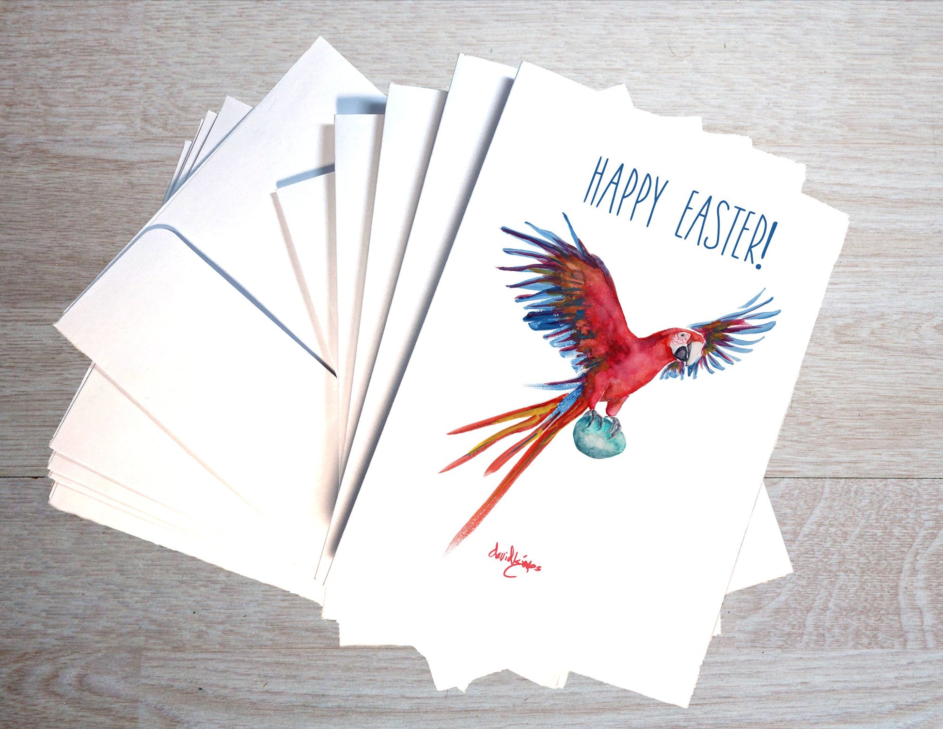 Easter Parrot (card) - davidkjonesart