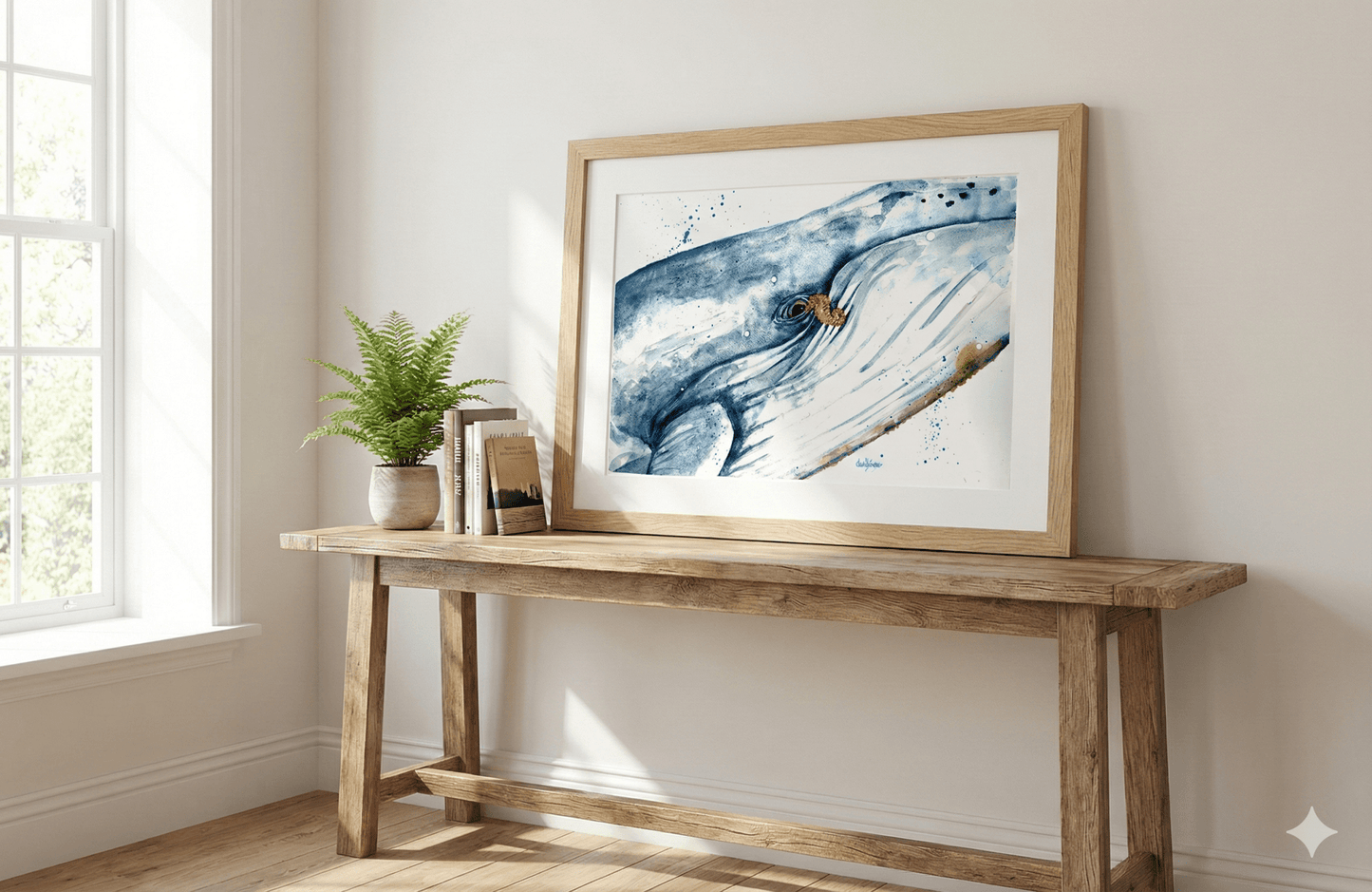 Hello (Whale & Seahorse art print) - davidkjonesart
