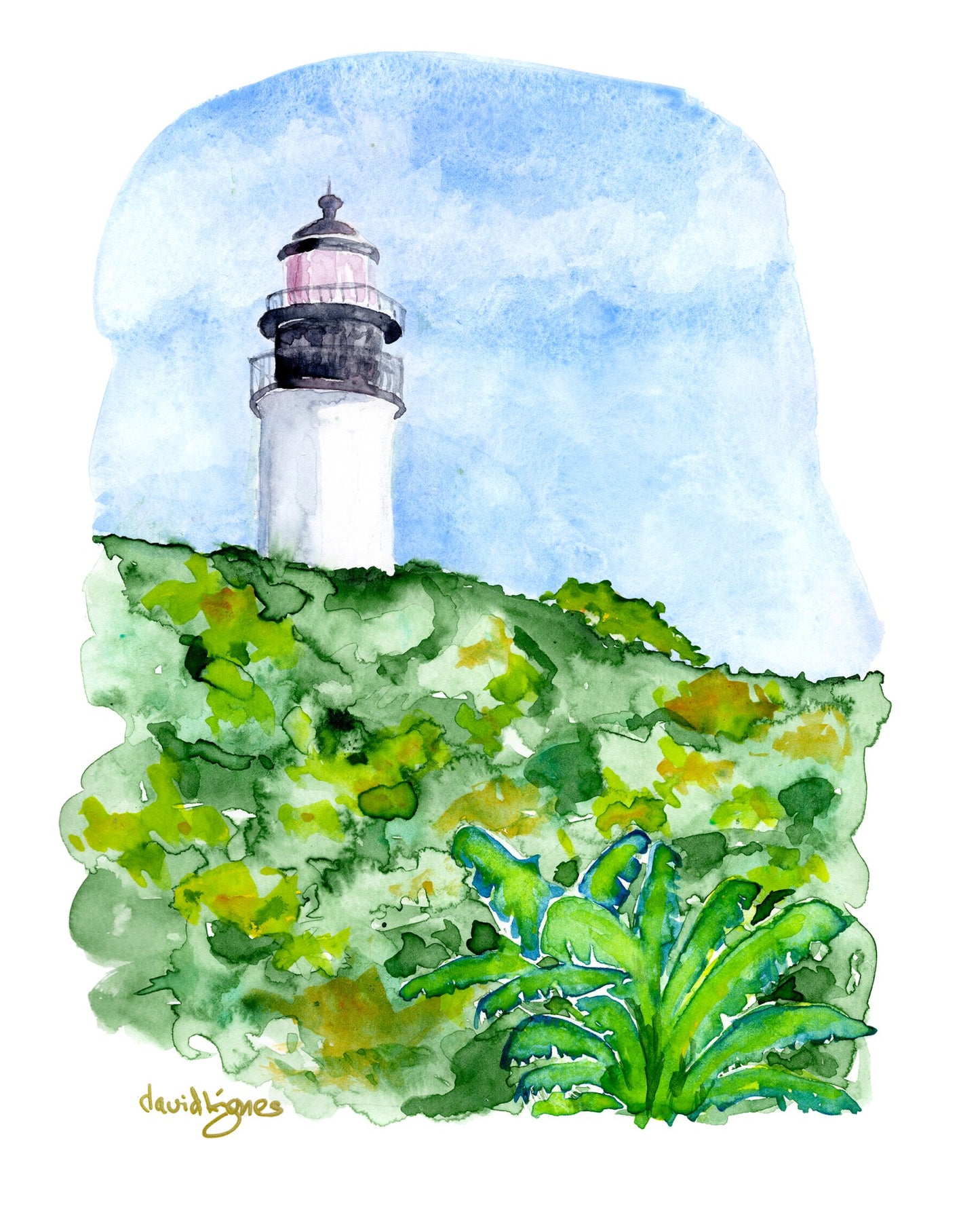 Key West Lighthouse (art print) - davidkjonesart