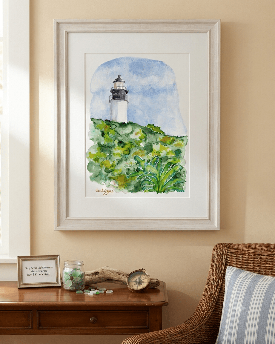 Key West Lighthouse (art print) - davidkjonesart