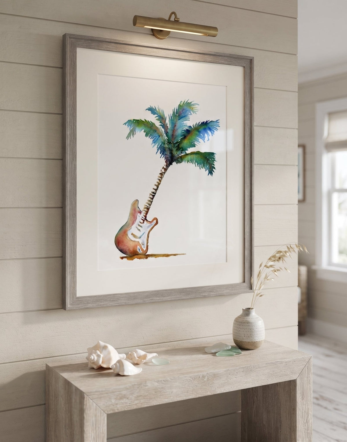 Palm Guitar (art print) - davidkjonesart