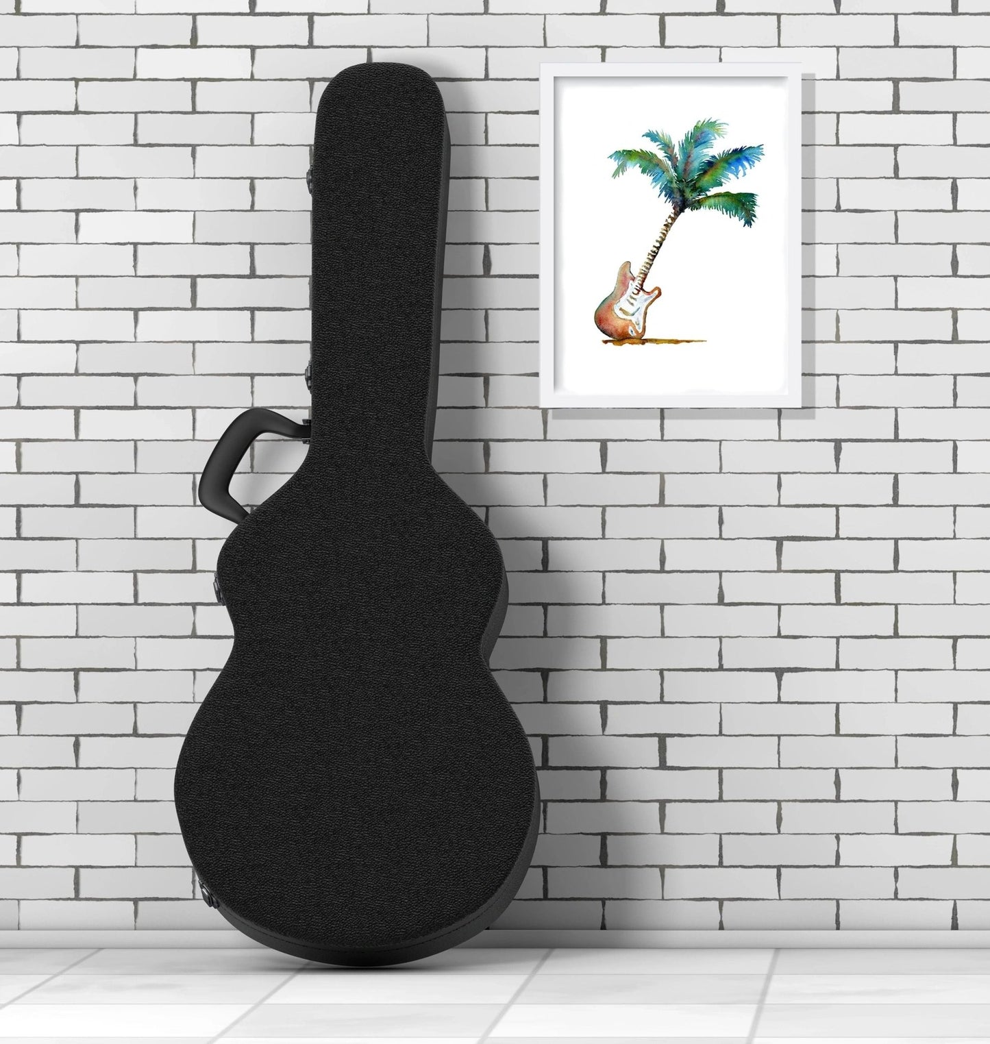 Palm Guitar (art print) - davidkjonesart