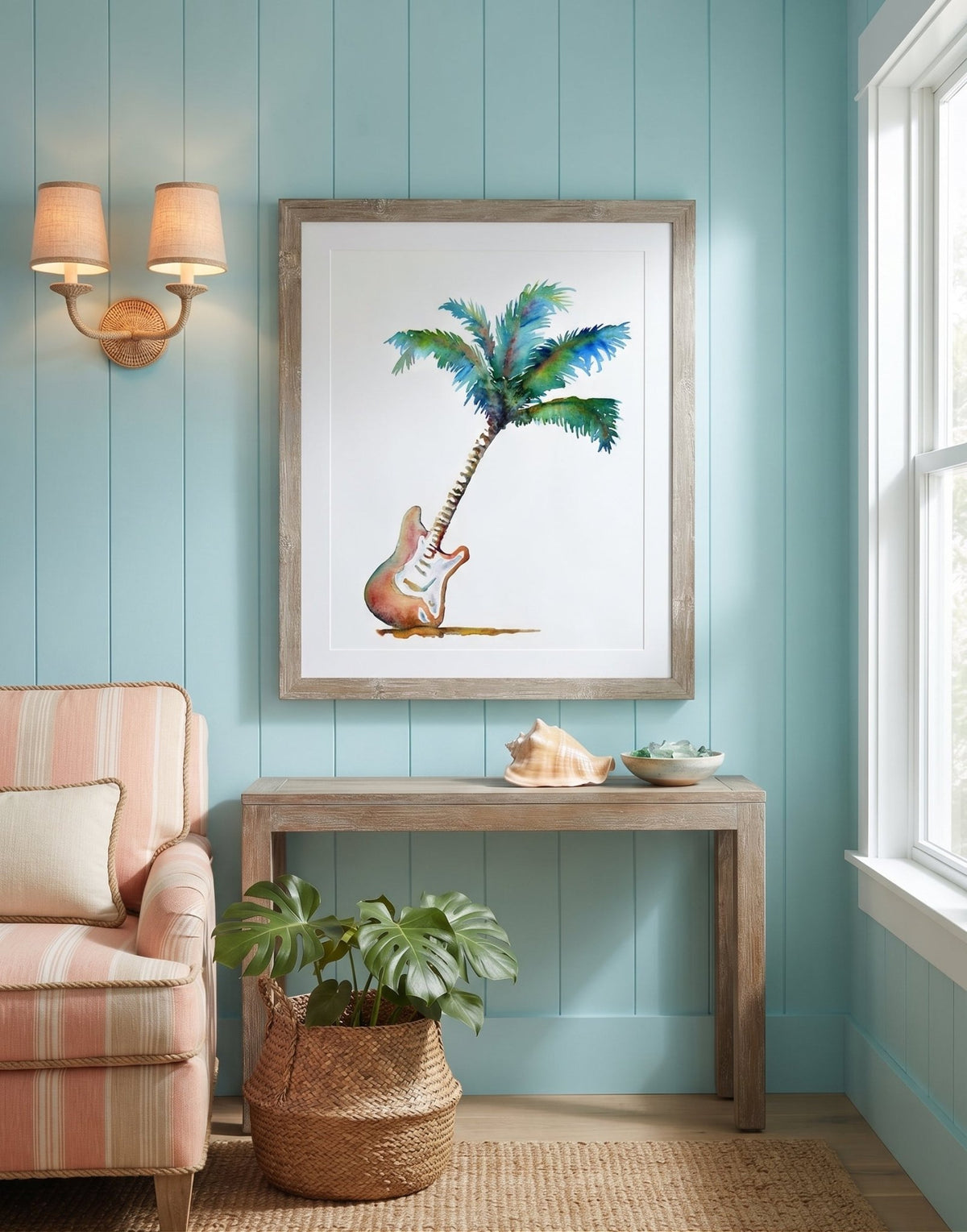 Palm Guitar (art print) - davidkjonesart