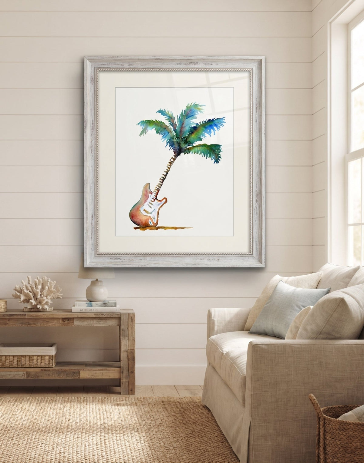 Palm Guitar (art print) - davidkjonesart