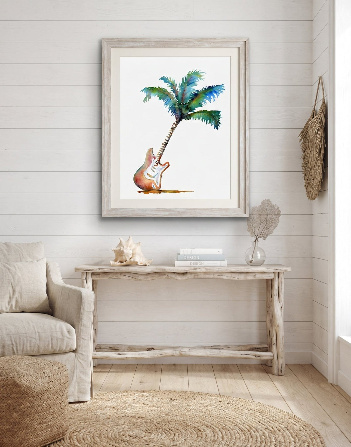 Palm Guitar (art print) - davidkjonesart