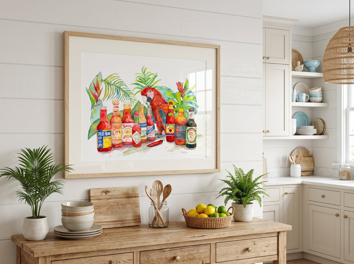 Parrot Hot Head (art print) - davidkjonesart