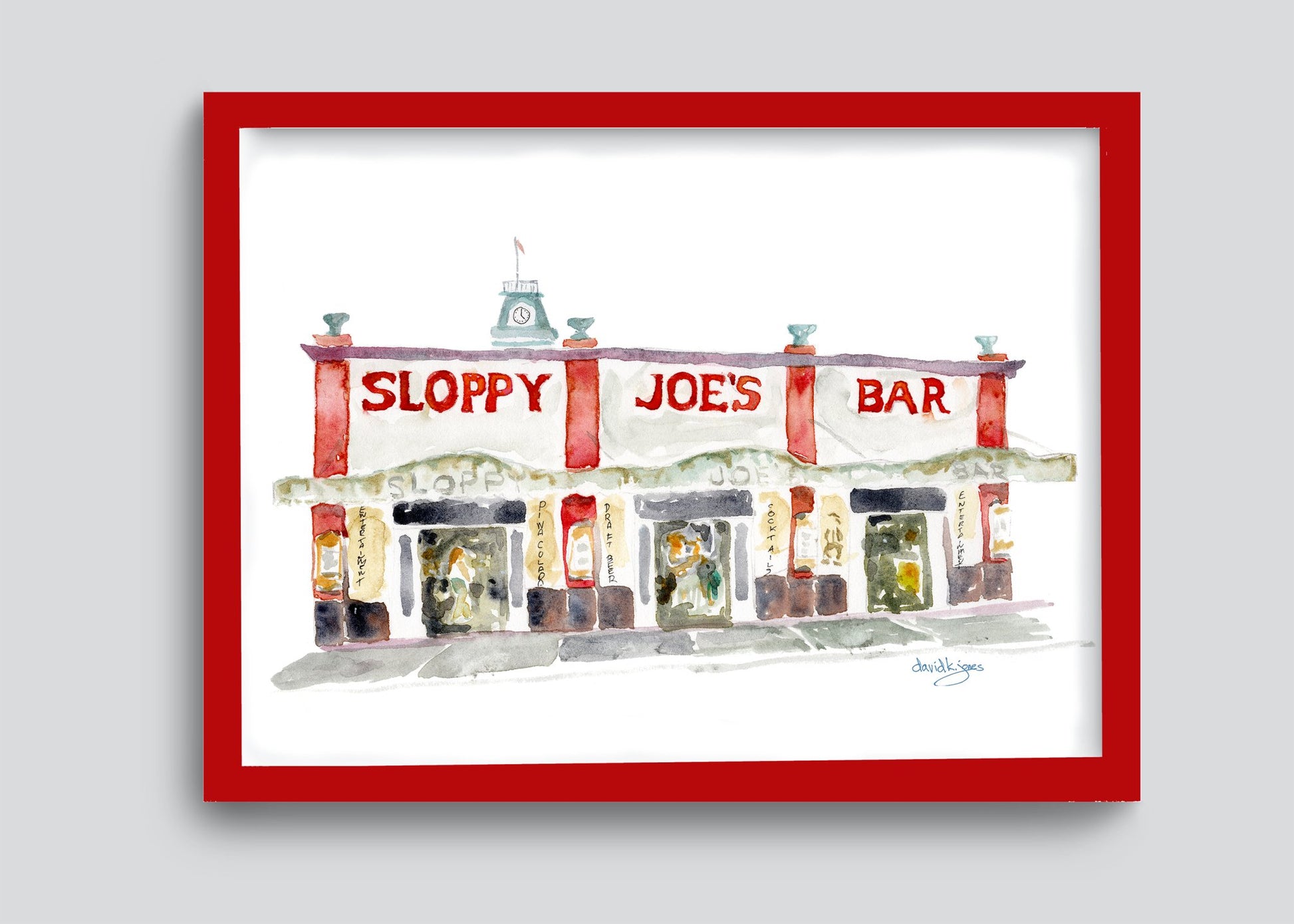 Sloppy Joes Bar (Art Print) - davidkjonesart