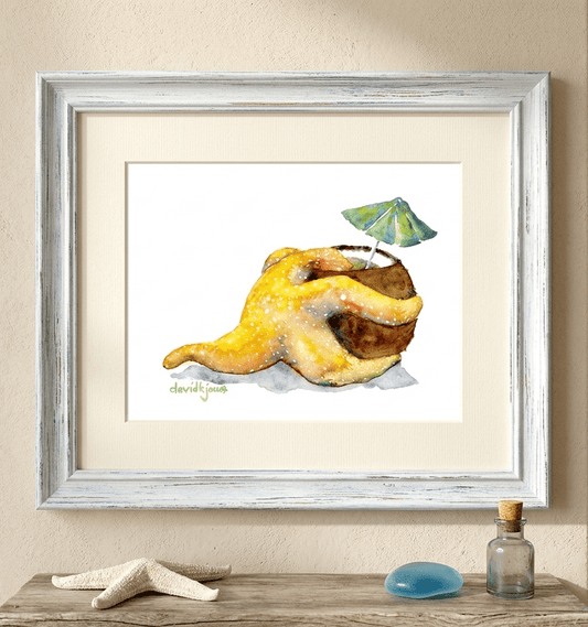 Starfish Drink (print) - davidkjonesart