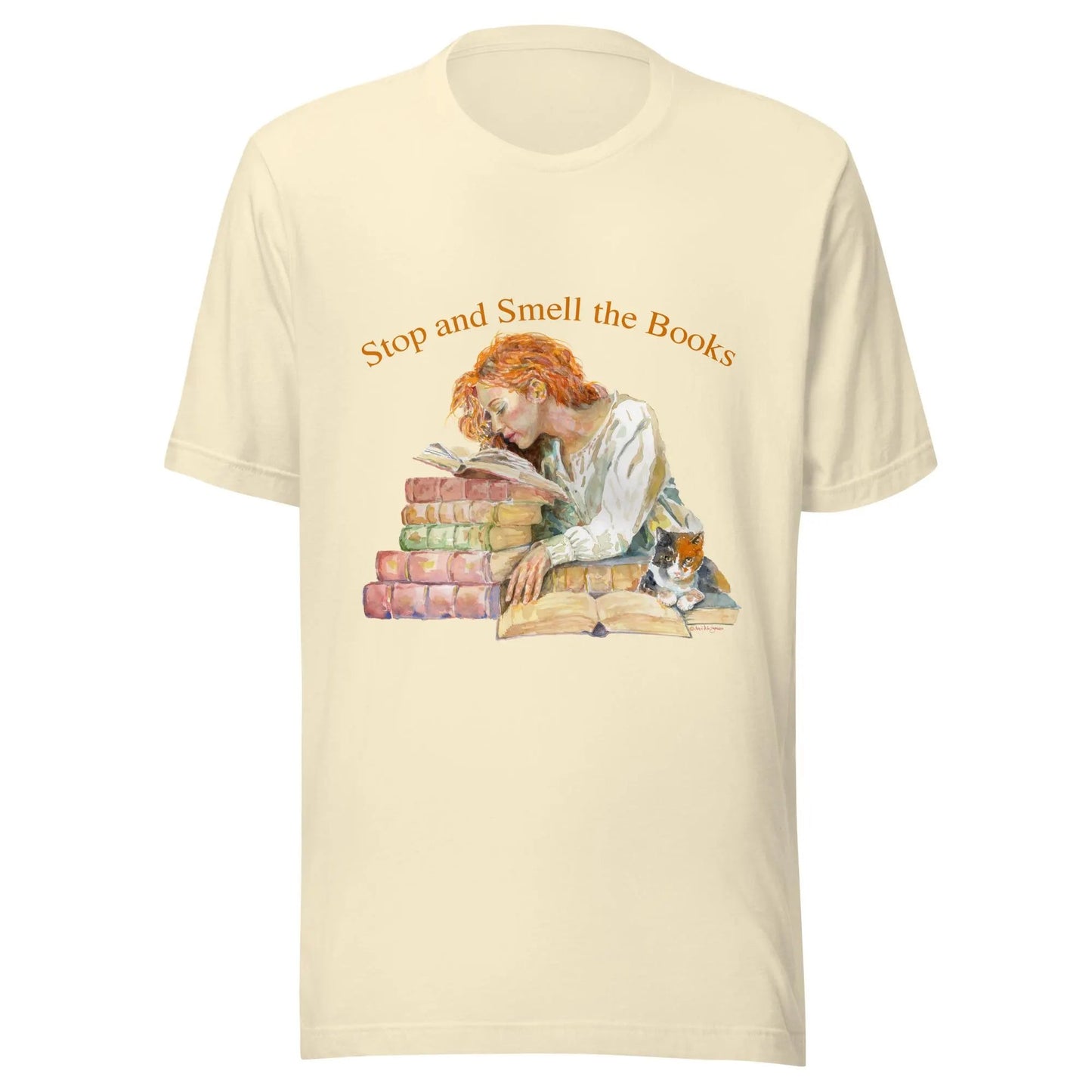 Stop and Smell the Books (art print) - davidkjonesart