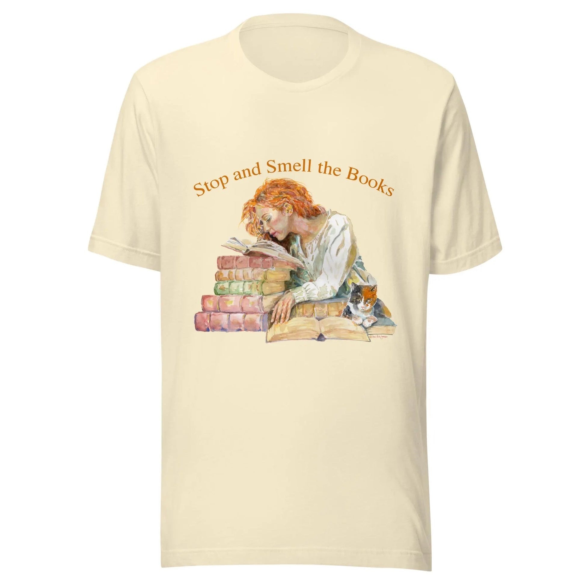 Stop and Smell the Books (art print) - davidkjonesart