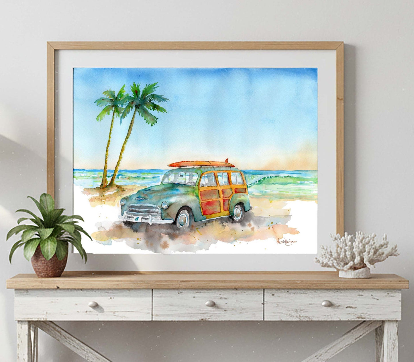 Surfer Woody (art print) - davidkjonesart