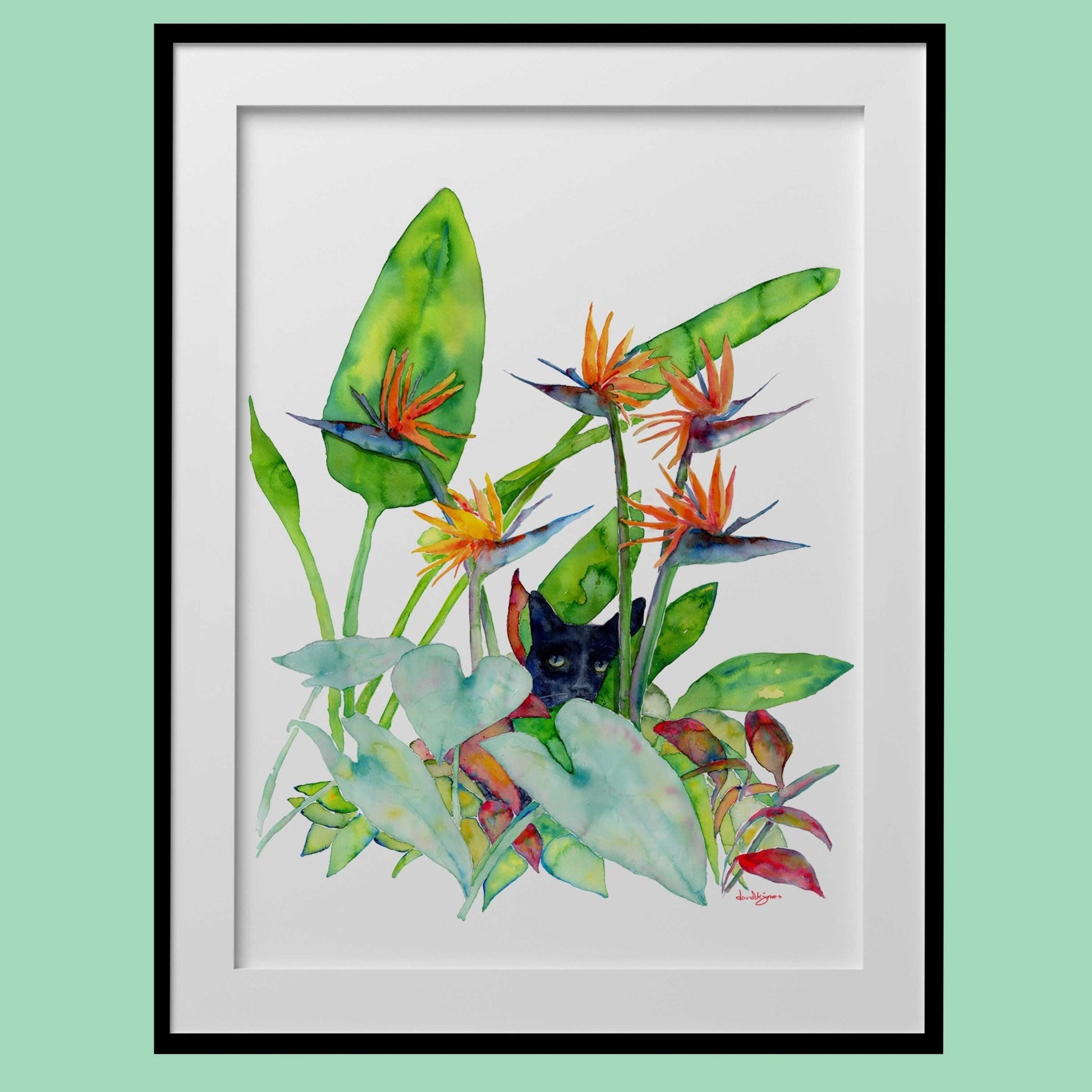 Tropical Kitty - Panther Wannabe - davidkjonesart