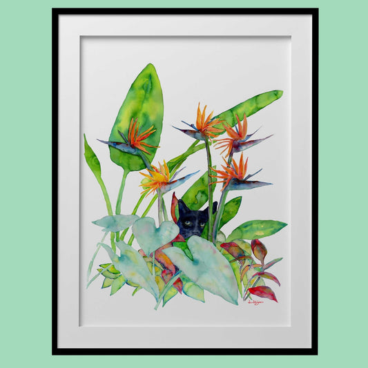 Tropical Kitty - Panther Wannabe - davidkjonesart