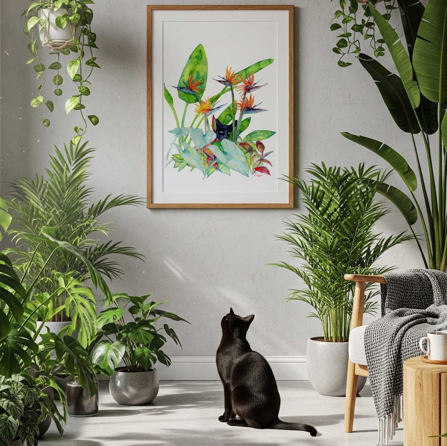 Tropical Kitty - Panther Wannabe - davidkjonesart